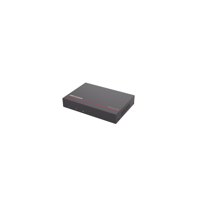 NVR + eSSD / 4 Megapixel / 4 Canales IP / 4 Puertos PoE+ / eSSD de 1 TB / ACUSENSE / Diseño Compacto y Cero Ruido