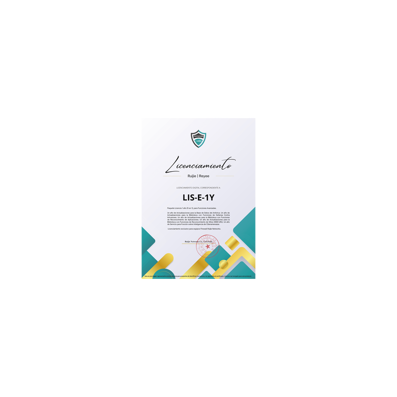 Paquete Licencia 1 año  (5 en 1), para Funciones Avanzadas Firewall modelo Z3200 series