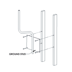 Soporte para montaje en pared compatible con linea de antenas OMNI-B
