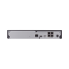 NVR 4 canales grabacion hasta 8MP / H.265, H.264 / P2P Wisenet / 4 puertos PoE Plug and play / soporta 1 disco duro (no incluido).