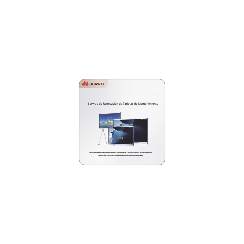 Tarjeta de Servicio de Mantenimiento HiCare RFR por un año para IdeaHub IHS2-65SA, IHB2-75PB y IHB2-86PB