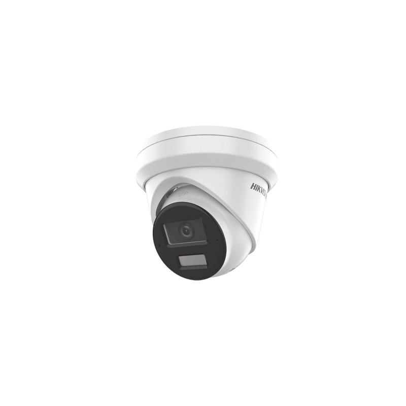 [Dual Light + 2 Micrófonos Integrados] Turret IP 8 Megapixel (4K) / Lente 2.8 mm / 30 mts Luz Blanca + 30 mts IR / ACUSENSE / Exterior IP67 / WDR 120 dB / PoE / ONVIF / Micro SD / Metal / ACUSEARCH