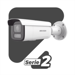 [Dual Light + 2 Micrófonos Integrados] Bala IP 2 Megapixel / Lente Mot. 2.8 a 12 mm / 60 mts Luz Blanca + 60 mts IR / ACUSENSE / Exterior IP67 / IK10 / WDR 120 dB / PoE+  / Alarmas I/O / Micro SD / Metal / IK10 / ACUSEARCH