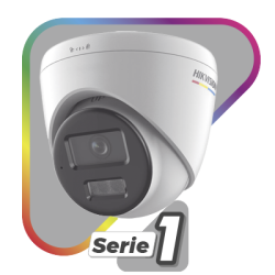 [Dual Light + ColorVu] Turret IP 2 Megapixel / Lente 2.8 mm / 30 mts IR + 30 mts Luz Blanca / Micrófono Integrado / ACUSENSE Lite / Exterior IP67 / dWDR / PoE / Micro SD 