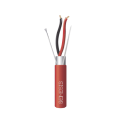 Carrete de 305 Metros de Cable / 2 x 14 AWG / Plenum / BLINDADO / Tipo FPLP / Color Rojo / Para Aplicaciones en Sistemas de Detección de Incendio y Sistemas de Evacuación
