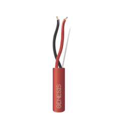 Carrete de Cable de 305 Metros / 2 x 14 AWG / Plenum / Tipo FPLP-CL3P / Color Rojo / Para Aplicaciones en Paneles de Detección de Incendio y Sistemas de Evacuación
