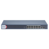 Switch Gigabit PoE+ / Administrable / 16 Puertos 1000 Mbps PoE+ / 1 Puerto 1000 Mbps de Uplink / 1 Puerto SFP /  Configuración Nube desde Hik-Partner Pro / Modo Extendido hasta 300 Metros / 230 Watts