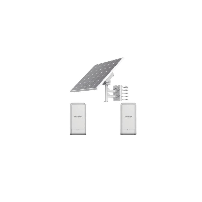 Kit Solar de Alimentación + 2 Puntos de Acceso (AP) / Panel Solar / Batería de Respaldo de Litio 360 Wh / 2 Salidas de 12 Vcd / Accesorios de Instalación / Uso en Exterior IP66 