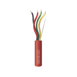 Carrete de 305 Metros de Alambre / 4 x 14 AWG / Riser / Tipo FPLR-CL3R / Resistente al Fuego / Color Rojo / Para Sistemas Contra Incendio o Sistemas de Evacuación
