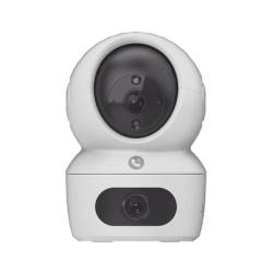 Cámara PT / Doble Lente (4 MP + 4MP) / 4 Megapíxel / Wi-Fi / IA Detección Humana / Visión Nocturna a Color / Audio Bidireccional / Doble Banda 2.4 / 5GHz / WiFi 6 / Uso en Interior / Vision Nocturna Inteligente (Color 27/4)