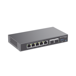 4 en 1: Firewall Nueva Generación, Router, PBX IP, Switch Gigabit de 5 Puertos (4 PoE) y 2 Puertos SFP 2.5 Gigabit