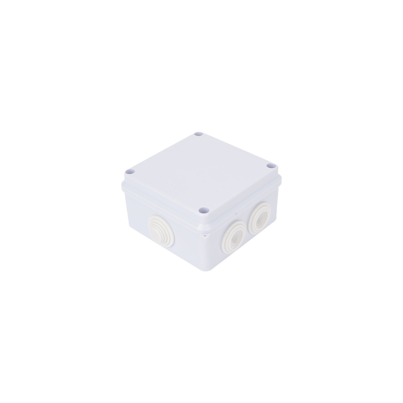 Caja de Conexiones Impermeable IP65, 7 Entradas, Dimensiones 100 x 100 x 70 mm, para Instalaciones Industriales, Comerciales y Residenciales, Incluye Tornillería para su Instalación