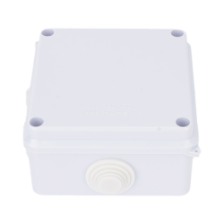 Caja de Conexiones Impermeable IP65, 7 Entradas, Dimensiones 100 x 100 x 70 mm, para Instalaciones Industriales, Comerciales y Residenciales, Incluye Tornillería para su Instalación