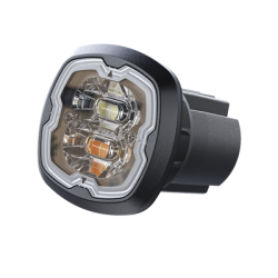Estrobo Oculto, 6 LED, Claro, SAE Clase I, Empotrable, Lente Transparente