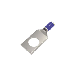Zapata Terminal de Compresión de Cañón Corto para Tornillo de 3/8" y Calibre 6 AWG.