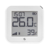 Pantalla Sensor de temperatura y humedad, inteligente e inalámbrico, integrable a la App de Shelly.