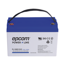Batería 12 Vcc / 100 Ah / UL / Tecnología AGM-VRLA / CICLO PROFUNDO / Para uso en aplicaciones fotovoltaicas y de emergencia  / Terminales T4
