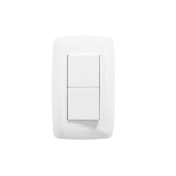 Apagador Dúplex de 10 A/ 127 V CA ~ 60 Hz /  1 1/2 Módulos / Color Blanco.