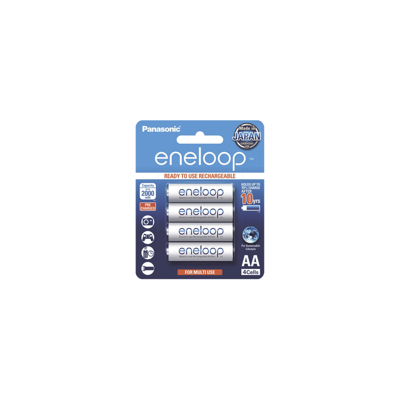 Batería Recargable AA 1.2V ENELOOP / Ni-HM / Paquete de 4 Baterías