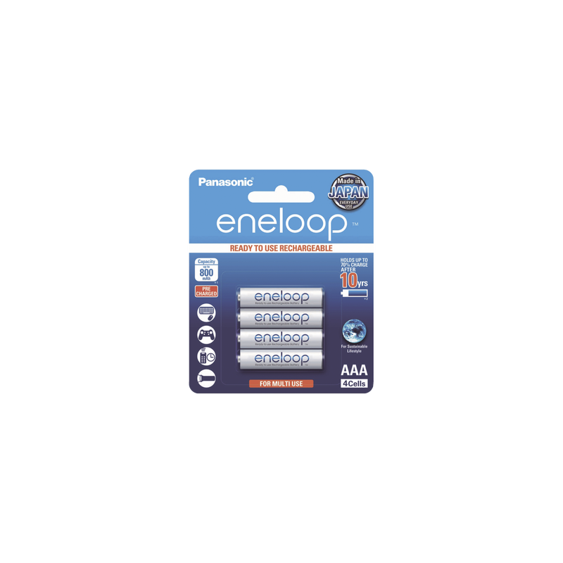 Batería Recargable AAA 1.2V ENELOOP / Ni-HM / Paquete de 4 Baterías