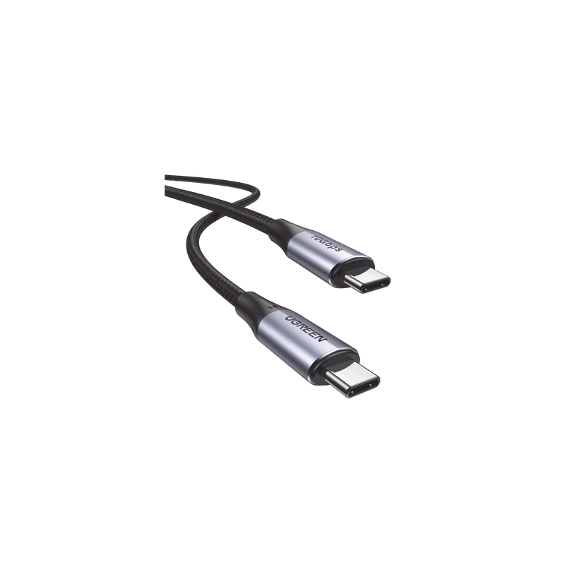 Cable USB-C a USB-C 3.2 Thunderbolt | 1 Metro | 240W | 10 Gbps | 480 Mbps | Soporta Video 4K@60Hz| Chip E-Market Inteligente | Carcasa de Aluminio | Nylon Trenzado | Blindaje de 4 capas.