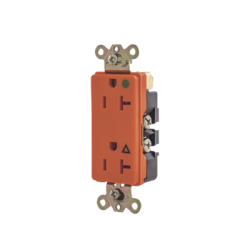 Receptáculo Duplex de 20 A 125 V /  2 Polos 3 Hilos/ Nema 5- 20 R / Color Naranja/ Grado Hospital.