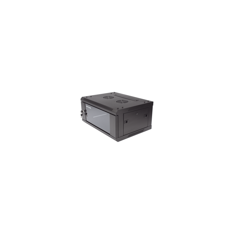 Gabinete para Montaje en Pared - Piso / Puerta de Cristal Templado / Cuerpo Fijo / 4 Unidades de Rack / 19" / Fabricado en Acero