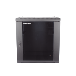 Gabinete para Montaje en Pared - Piso / Puerta de Cristal Templado / Cuerpo Fijo / 12 Unidades de Rack / 19" / Fabricado en Acero