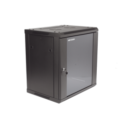 Gabinete para Montaje en Pared - Piso / Puerta de Cristal Templado / Cuerpo Fijo / 12 Unidades de Rack / 19" / Fabricado en Acero