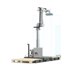 Estacion Con Brazo Robotico Telescopico Colaborativo Especializado Para Procesos  De Palletizado Altura Maxima 2100mm
