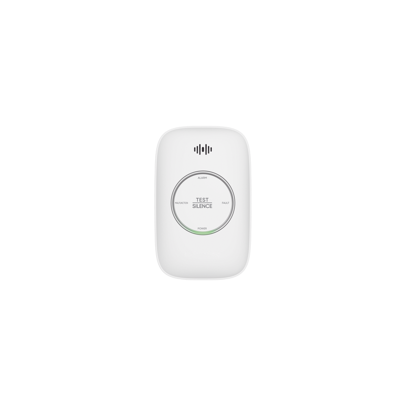 (HikFire) Detector de Gas Natural Metano (CH4) / Alarma Temprana / Salida para cierre de Válvula y/o  activación de Ventilador / Protección IP30 / Alarma de 70dB a 115dB a 1 metro de distancia