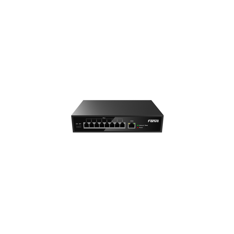 Switch PoE de 2 Hilos para telefonos Fanvil X303-2 , 8 puertos RJ11