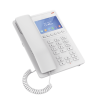 Teléfono IP WiFi Hotelero con pantalla LCD a color, 2 líneas SIP con 2 cuentas, codec Opus, IPV4/IPV6, color blanco, con gestión en la nube GDMS