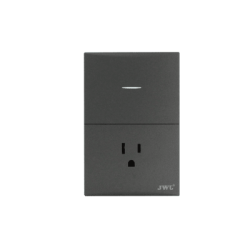 Placa con Interruptor Sencillo y 1 Toma  Corriente 10 -15 A 127 V  60 Hz.
