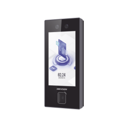 Terminal Facial Min Moe con LECTOR DE QRs FISICO Ultra Rápido  y Tarjetas MIFARE / 3000 Rostros / Pantalla 4.5" / Administrable en la Nube con HikConnect Teams  / Exterior IP65  / PoE / WiFi / HIK-IA