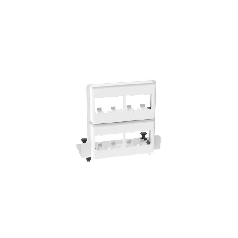 Patch Panel de 8 Puertos Mini-Com, Para Uso con Gabinetes Multipropósito, de Instalación a Presión, Color Blanco