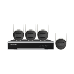 Kit IP Inalámbrico 4 Megapixel / NVR 4 Canales / 4 Cámaras Bala para Exterior / 1 HDD de 1 TB / Modo Repetidor
