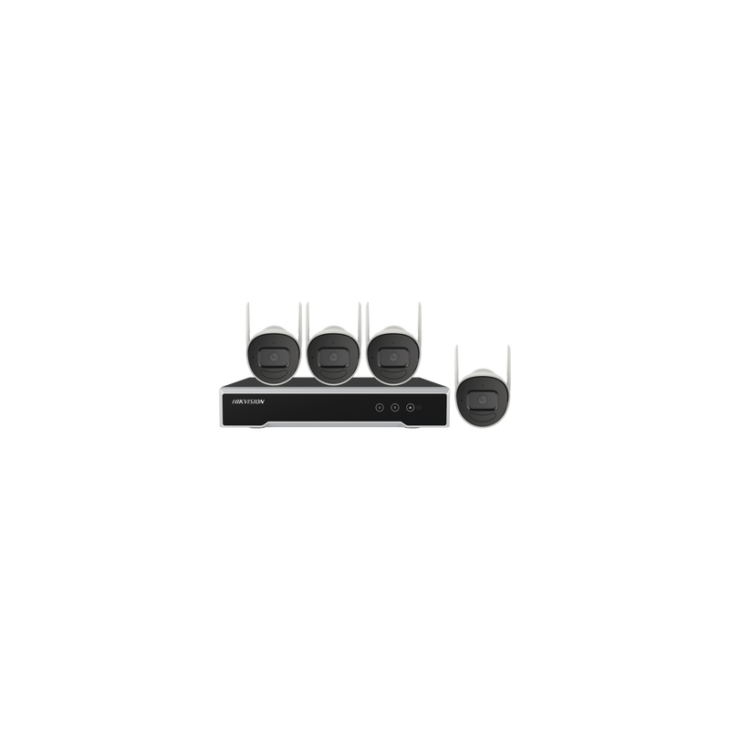 Kit IP Inalámbrico 4 Megapixel / NVR 4 Canales / 4 Cámaras Bala para Exterior / 1 HDD de 1 TB / Modo Repetidor