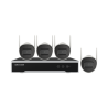 Kit IP Inalámbrico 4 Megapixel / NVR 4 Canales / 4 Cámaras Bala para Exterior / 1 HDD de 1 TB / Modo Repetidor