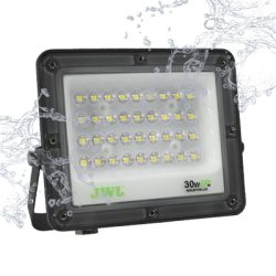 Reflector Tipo Lupa 30 W / Flujo luminoso 3 000 lm / 110 - 240 Vca~ 60Hz /  Dimensiones 150 x 125 x 22 mm / Uso en exterior IP66.