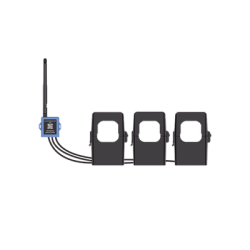 Medidor de corriente LoRaWAN para tres fases hasta 500 ampers