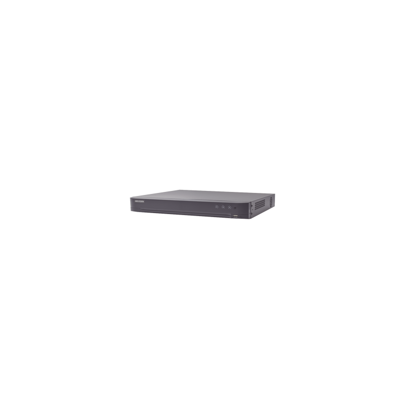 DVR 8 Canales TURBOHD + 8 Canales IP / 8 Megapixel (4K) / Audio de dos vías por Coaxitron / ACUSENSE / Reconocimiento Facial / 1 Bahía de Disco Duro / Salida de Video en 4K / H.265+