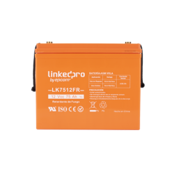 Batería 12 V / 75 Ah / UL / Tecnología AGM-VRLA / Vida útil promedio de 5 años / Retardo a la flama / Para uso en equipo electrónico, Alarmas de Intrusión / Incendio/ Control de acceso / Video Vigilancia / Termina