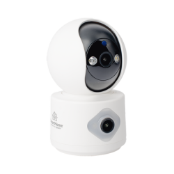 Camara doble lente 3mp| Wifi| autoseguimiento| Detección de movimiento| audio de 2 vias| almacenamiento hasta 128GB