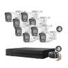Kit TurboHD 1080p / DVR 8 Canales / 8 Cámaras Bala ColorVu con Microfono Integrado / Fuente de Poder / Accesorios de Instalación