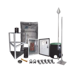 Kit Pararrayo con Accesorios de Instalación, Fabricado en Acero Inoxidable con Protección de Diámetro de 200m.