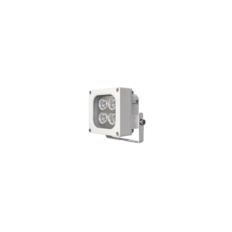 Iluminador LED de Alta Potencia | Luz Blanca | 10 Metros de Iluminación | Cobertura 120° | IP66 | Bajo Consumo de Energía | Fotocélula Incorporada | Soporte en “U” | Carcasa de Aluminio | Alta Transmitancia de Luz. | C