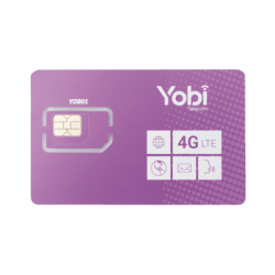 SIM Yobi para dispositivos móviles 3G/4G con recarga de 3.5GB cada mes durante 1 año de servicio (solo datos)