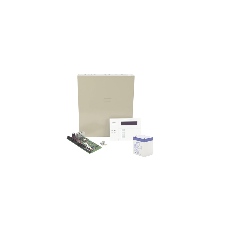 Kit de Panel de Alarma VISTA48LA con Gabinete, Teclado programador y Batería 