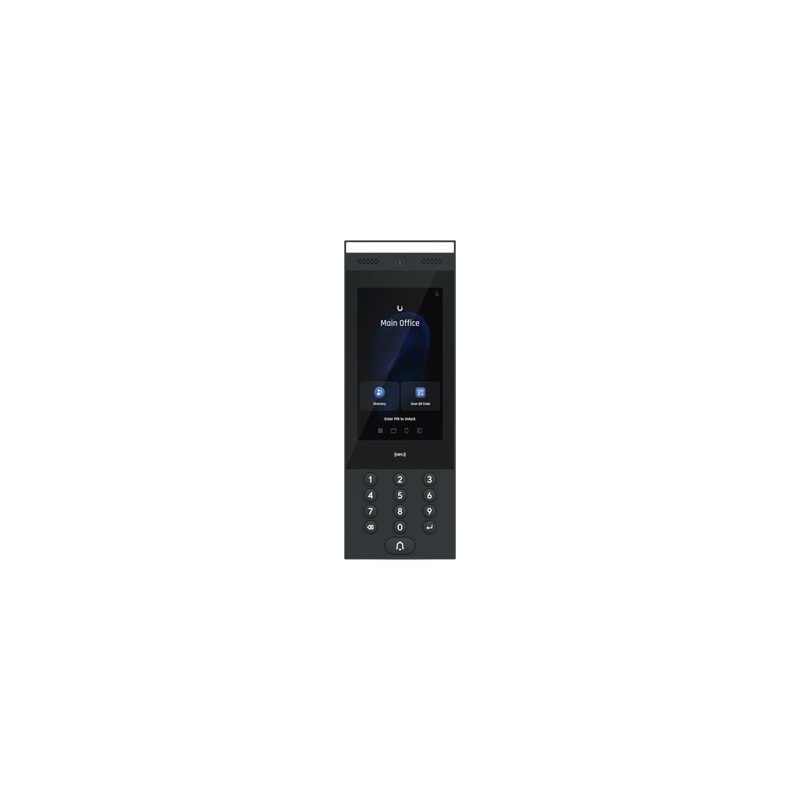UniFi Intercom para interior/exterior IP65, Lector NFC y QR / Pantalla táctil 7", cámara, bocina y micrófono, sensor de movimiento, funciona con UniFi Access